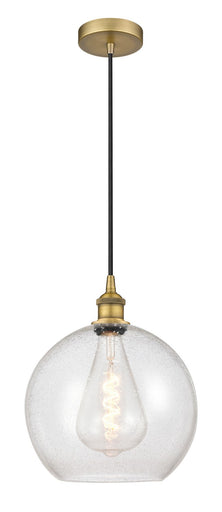 Edison One Light Mini Pendant Brushed Brass