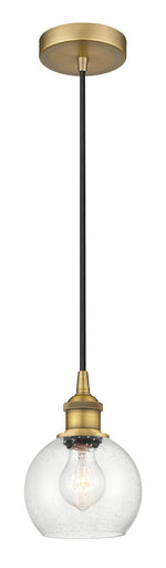 Edison One Light Mini Pendant Brushed Brass