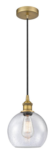 Edison One Light Mini Pendant Brushed Brass