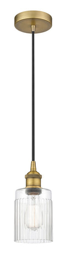 Edison One Light Mini Pendant Brushed Brass