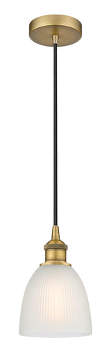 Edison One Light Mini Pendant Brushed Brass