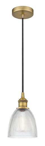 Edison One Light Mini Pendant Brushed Brass