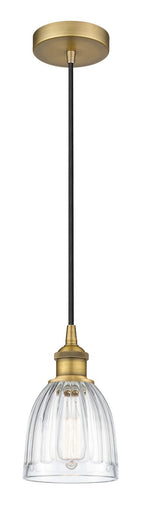 Edison One Light Mini Pendant Brushed Brass