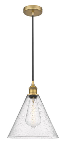 Edison One Light Mini Pendant Brushed Brass
