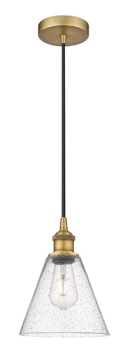 Edison One Light Mini Pendant Brushed Brass