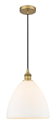 Edison One Light Mini Pendant Brushed Brass