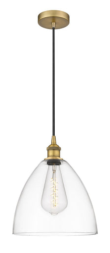 Edison One Light Mini Pendant Brushed Brass