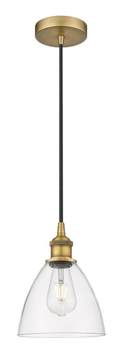 Edison One Light Mini Pendant Brushed Brass