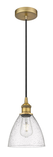 Edison One Light Mini Pendant Brushed Brass