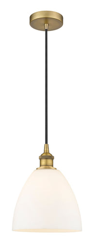 Edison One Light Mini Pendant Brushed Brass