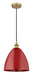 Innovations - 616-1P-BB-MBD-12-RD - One Light Mini Pendant - Edison - Brushed Brass