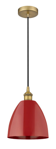 Edison One Light Mini Pendant Brushed Brass