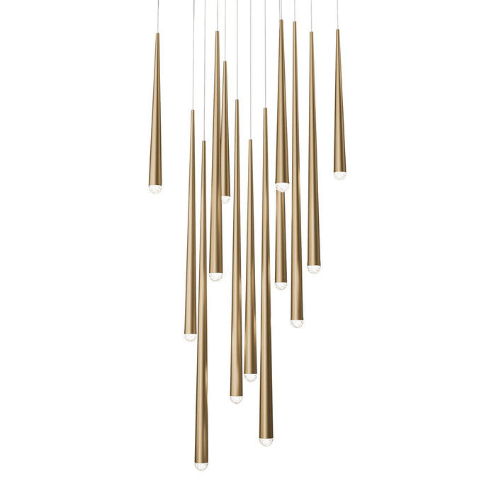 Modern Forms - PD-41713S-AB - LED Pendant - Cascade - Aged Brass