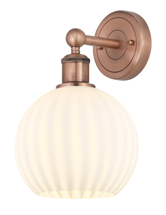 Innovations - 616-1W-AC-G1217-8WV - LED Wall Sconce - Downtown Urban - Antique Copper