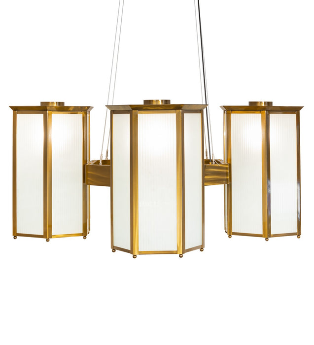 Meyda Tiffany - 263181 - Four Light Pendant - Affeton - Transparent Gold