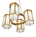 Meyda Tiffany - 263181 - Four Light Pendant - Affeton - Transparent Gold