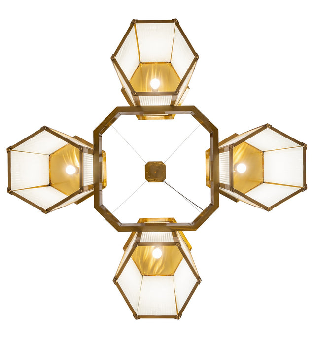 Meyda Tiffany - 263181 - Four Light Pendant - Affeton - Transparent Gold