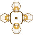 Meyda Tiffany - 263181 - Four Light Pendant - Affeton - Transparent Gold