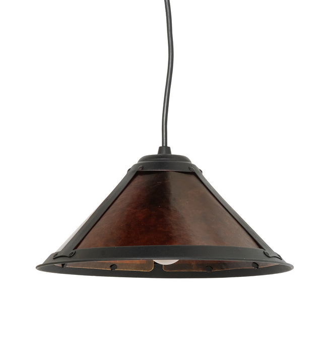 Meyda Tiffany - 265839 - One Light Pendant - Sutter - Black Metal