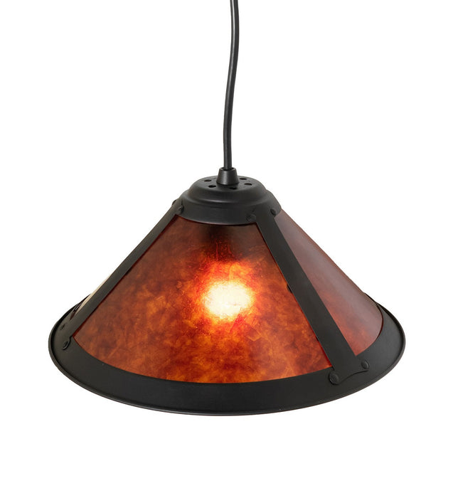 Meyda Tiffany - 265839 - One Light Pendant - Sutter - Black Metal