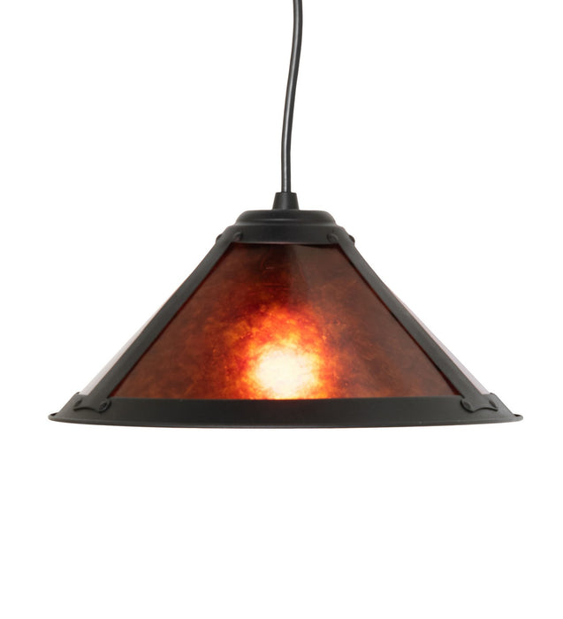 Meyda Tiffany - 265839 - One Light Pendant - Sutter - Black Metal