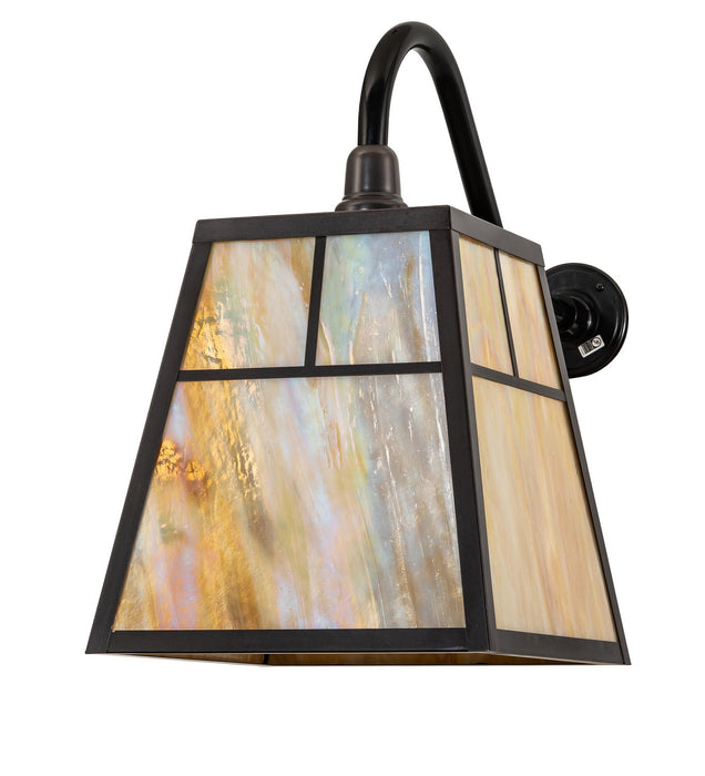 Meyda Tiffany - 267583 - One Light Wall Sconce - Stillwater - Craftsman Brown/Gloss Black