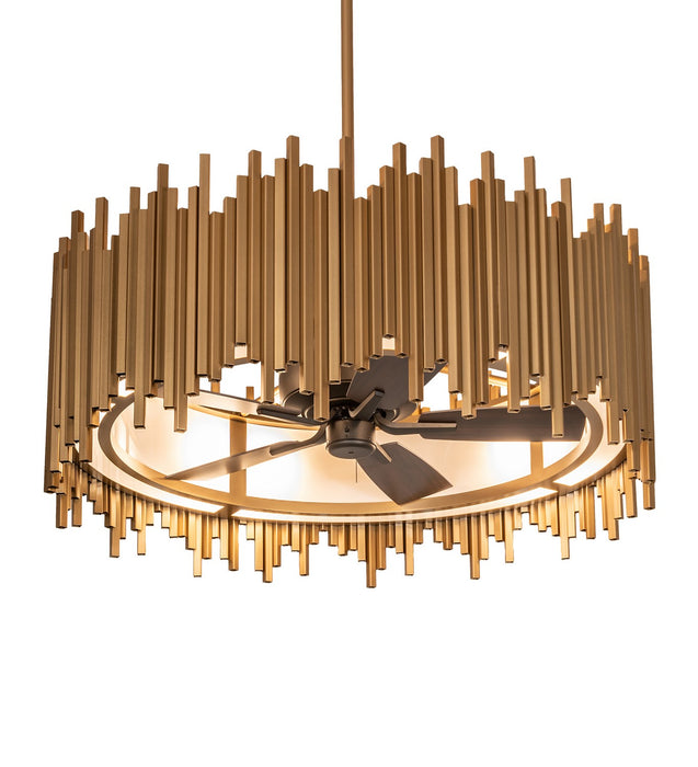 Meyda Tiffany - 269152 - Eight Light Chandel-Air - Frequency - Gold Metallic