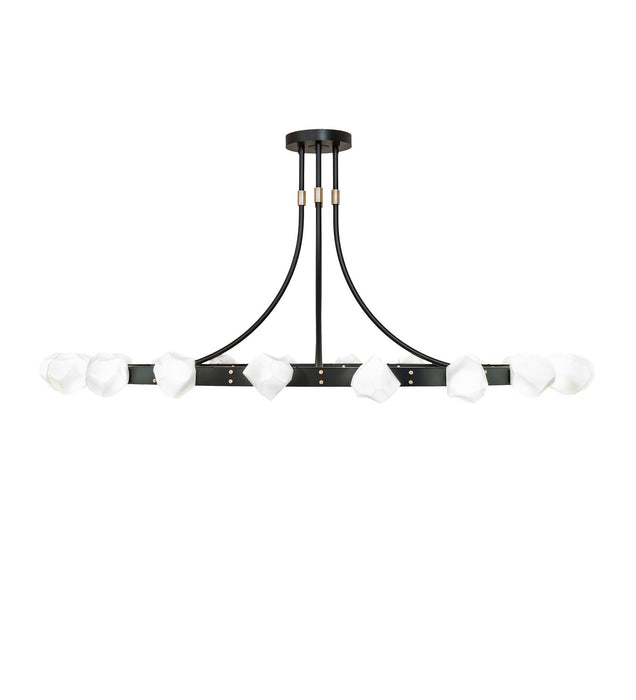 Meyda Tiffany - 270456 - LED Semi-Flushmount - Rory - Solar Black/ Champagne Metallic