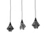 Meyda Tiffany - 270753 - Three Light Island Pendant - Handkerchief - Black Metal