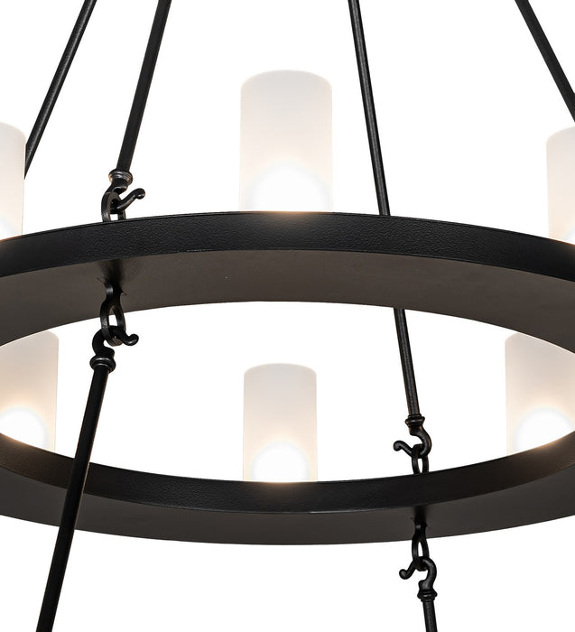 Meyda Tiffany - 270818 - 24 Light Chandelier - Loxley - Black Satin Wrought Iron