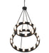 Meyda Tiffany - 270818 - 24 Light Chandelier - Loxley - Black Satin Wrought Iron