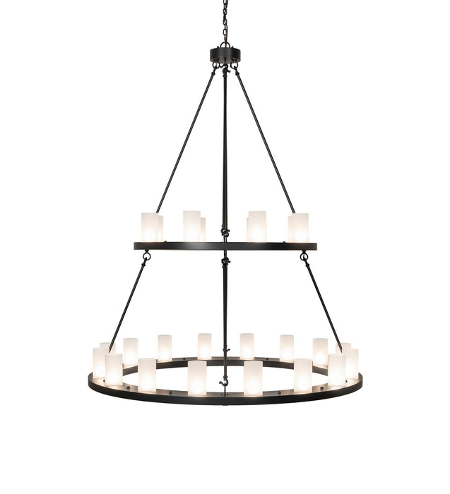 Meyda Tiffany - 270818 - 24 Light Chandelier - Loxley - Black Satin Wrought Iron