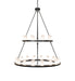 Meyda Tiffany - 270818 - 24 Light Chandelier - Loxley - Black Satin Wrought Iron