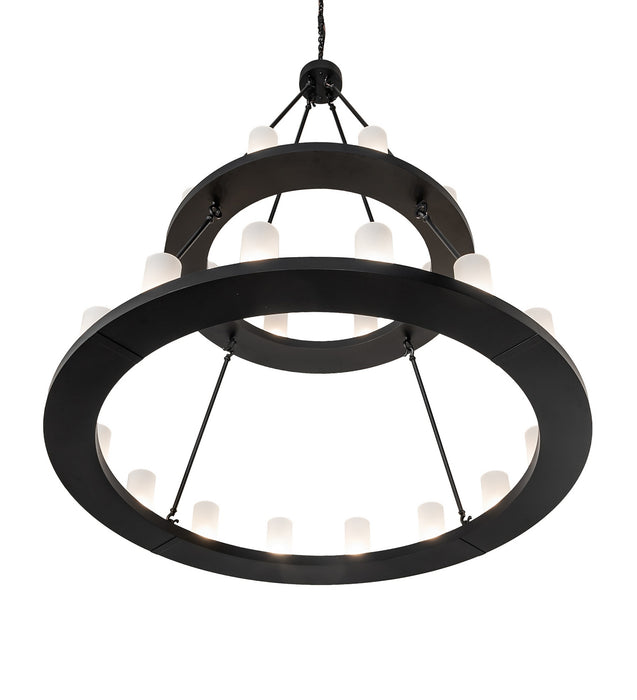 Meyda Tiffany - 270818 - 24 Light Chandelier - Loxley - Black Satin Wrought Iron