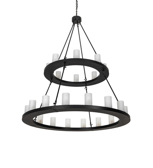 Meyda Tiffany - 270818 - 24 Light Chandelier - Loxley - Black Satin Wrought Iron