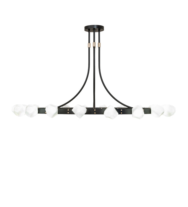 Meyda Tiffany - 272456 - LED Semi-Flushmount - Solar Black & Champagne Metallic