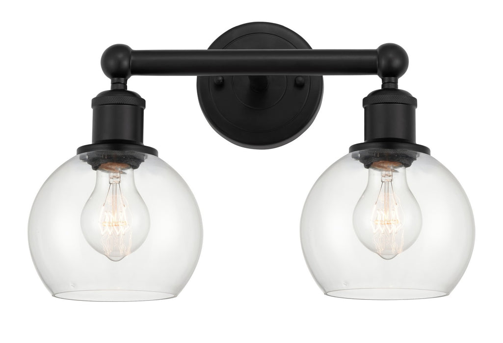 Innovations - 616-2W-BK-G122-6 - Two Light Bath Vanity - Edison - Matte Black