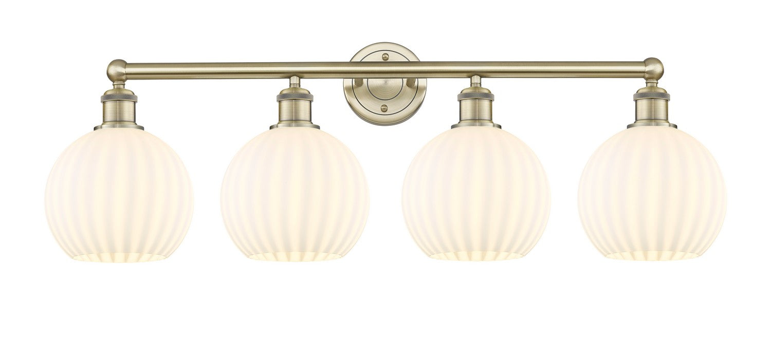 Innovations - 616-4W-AB-G1217-8WV - LED Bath Vanity - Downtown Urban - Antique Brass