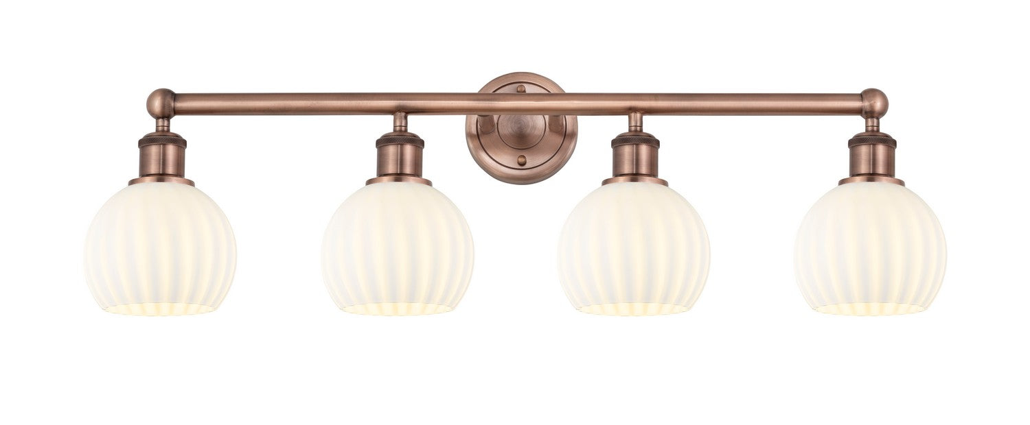 Innovations - 616-4W-AC-G1217-6WV - LED Bath Vanity - Edison - Antique Copper