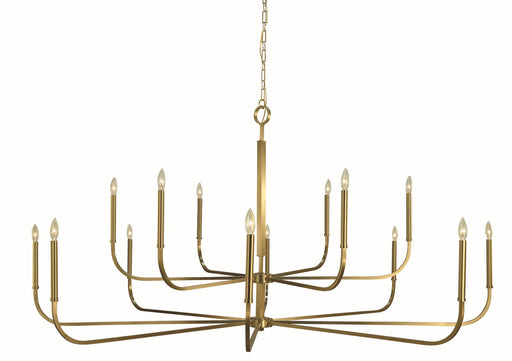 Framburg - 5870 BR - 14 Light Foyer Chandelier - Manhattan - Brushed Brass