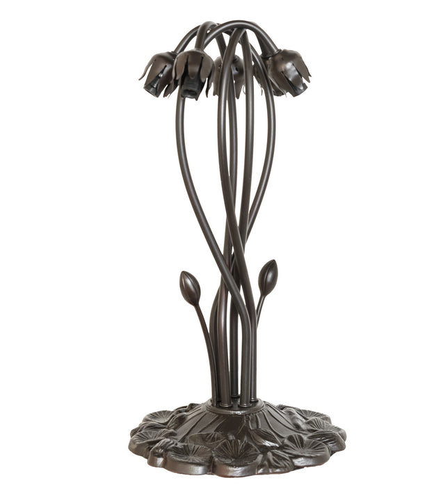 Meyda Tiffany - 260182 - Five Light Table Base - Lily - Mahogany Bronze