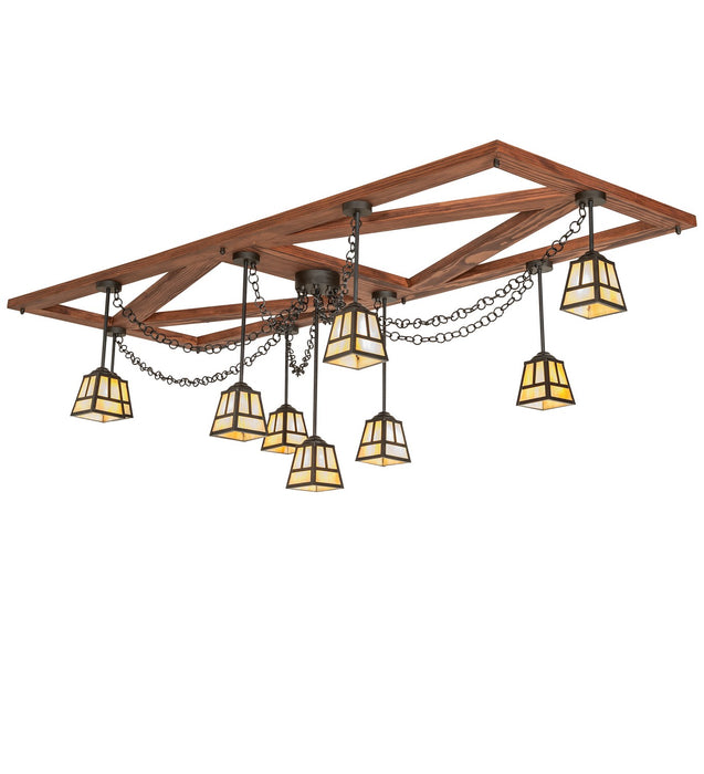 Meyda Tiffany - 267119 - Nine Light Chandelier - Pocono Pool House - Oil Rubbed Bronze & Craftsman Brown