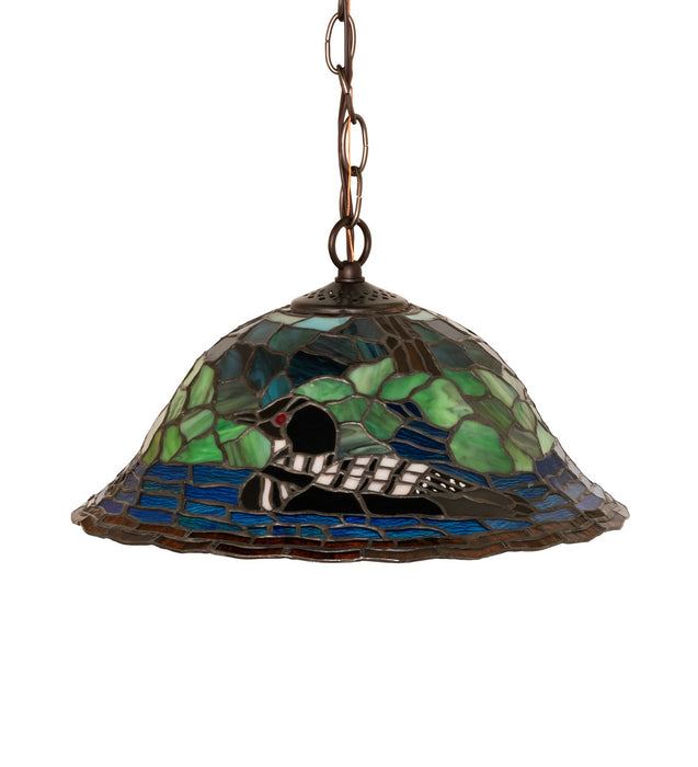 Meyda Tiffany - 267380 - One Light Pendant - Loon - Mahogany Bronze