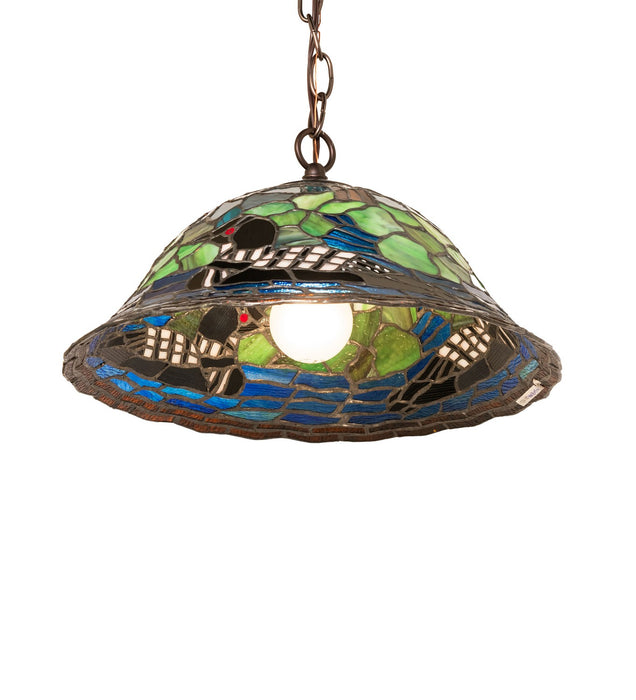 Meyda Tiffany - 267380 - One Light Pendant - Loon - Mahogany Bronze