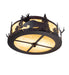 Meyda Tiffany - 268614 - Two Light Flushmount - Moose At Dusk - Distressed Rust