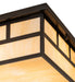 Meyda Tiffany - 269713 - Four Light Flushmount - Hyde Park - Craftsman Brown