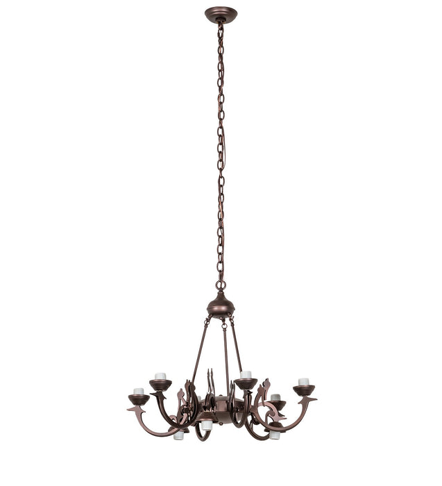 Meyda Tiffany - 270133 - Nine Light Chandelier Hardware - Mahogany Bronze - Mahogany Bronze