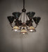 Meyda Tiffany - 270138 - Nine Light Chandelier - Tiffany Jeweled Peacock - Mahogany Bronze