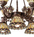 Meyda Tiffany - 270138 - Nine Light Chandelier - Tiffany Jeweled Peacock - Mahogany Bronze