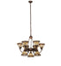 Meyda Tiffany - 270138 - Nine Light Chandelier - Tiffany Jeweled Peacock - Mahogany Bronze